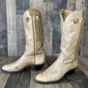 Tony Lama Vintage Gold Label Buckaroo Western Cowboy Boots Mens 12 B